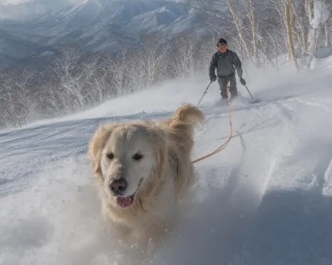 Upon arrival, the first thing to do is head out into a world of snow. Enjoy your first snow adventure with your dog at the ski slopes directly connected to the hotel.