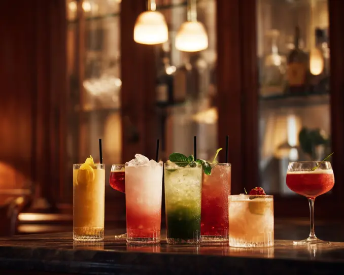 After dinner, relax at the bar.