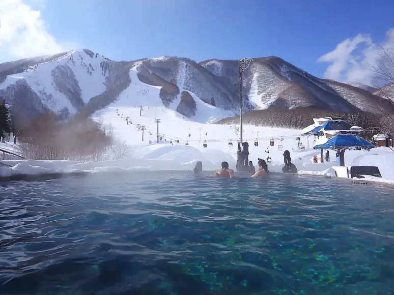 Outdoor heated pool, earthbag sauna